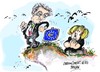 Cartoon: Mario Monti-Angela Merkel (small) by Dragan tagged mario,monti,angela,merkel,cumbre,bruselas,union,europea,politiks,cartoon