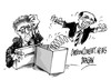 Cartoon: Mario Monti-Silvio Berlusconi (small) by Dragan tagged silvio,berlusconi,mario,monti,italia,elecciones,politikcs,cartoon