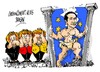 Cartoon: Merkel-Tsipras-Hercules (small) by Dragan tagged angela,merkel,alexis,tsipras,hercules,alemania,grecia,politics,cartoon