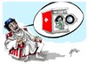 Cartoon: Muamar Gadafi (small) by Dragan tagged muamar,gadafi,libia,suiza,confederacion,helvetica,der,spiegel,politics,cartoon