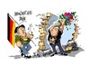 Cartoon: Muro de Berlin (small) by Dragan tagged muro,de,berlin,alemania,rda,noviembre,aniversario,politics,cartoon