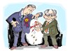 Cartoon: Nigel Farage- Herman Van Rompuy (small) by Dragan tagged nigel,farage,herman,van,rompuy,parlamento,europeo,politics,cartoon