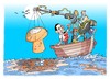 Cartoon: Obama-golfo de Mexico (small) by Dragan tagged obama,golfo,de,mexico,ee,uu,desastre,ecologico,islas,chandeleur,luisiana,politics,cartoon