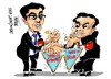 Cartoon: Philipp Rösler-Li Kegiang (small) by Dragan tagged philipp,rösler,li,kegiang,alemania,germany,china,politics,cartoon