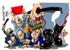 Cartoon: Roma-Letta-Hollande (small) by Dragan tagged italia,enrico,letta,francia,francois,hollande,tren,de,alta,velocidad,tav,manifestaciones,politics,cartoon
