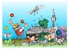 Cartoon: Tempelhof (small) by Dragan tagged aeropuerto,tempelhof,berlin,guerra,mundial,fria,project,gmbh,adlershof,alemania