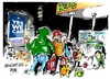Cartoon: Tras-Sandy (small) by Dragan tagged eeuu,nueva,york,combustible,luz,huracan,ciklon,sandy,cartoon