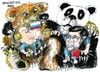 Cartoon: Vladimir Putin Hu Jintao (small) by Dragan tagged vladimir,putin,hu,jintao,rusia,china,pekin,cartoon,politic