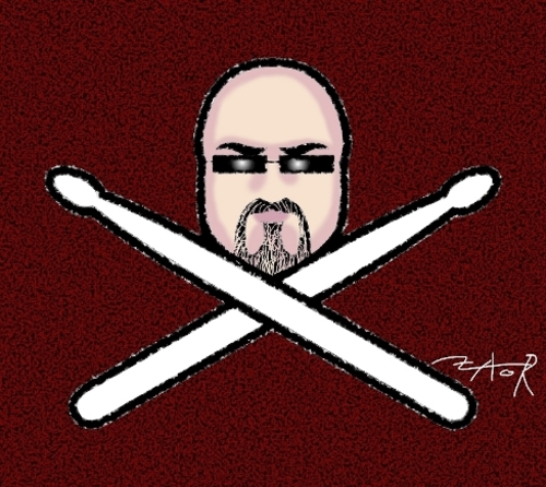 Cartoon: drummer trade mark (medium) by johnxag tagged sign,mark,trade,logo,drum,johnxag