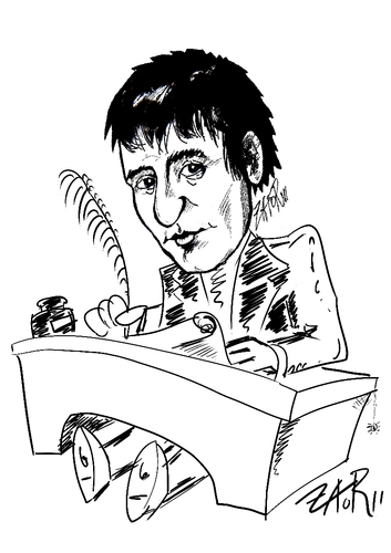 Cartoon: HEINRICH VON KLEIST (medium) by johnxag tagged heinrich,von,kleist