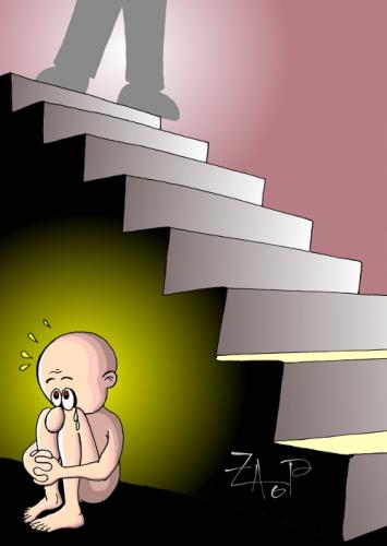 Cartoon: tears for fears (medium) by johnxag tagged panic,fright,afraid,fear