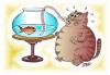 Cartoon: cats (small) by johnxag tagged cat vs fish eat funny