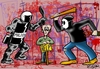 Cartoon: HELP Protest in  Athens (small) by johnxag tagged johnxag,protest,syntagma,democracy,police,fight,athens