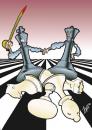 Cartoon: kings and queens (small) by johnxag tagged chess king queen battle fight winner mat