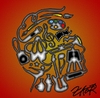 Cartoon: music art face (small) by johnxag tagged arts,face,johnxag