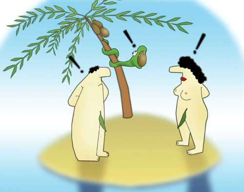 Cartoon: Adam and Eva-The End.. (medium) by berk-olgun tagged eva,and,adam