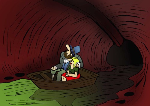 Cartoon: Ahab at Love Tunnel... (medium) by berk-olgun tagged ahab