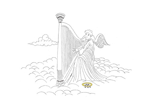 Cartoon: Angel... (medium) by berk-olgun tagged angel