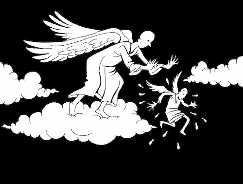 Cartoon: Angel... (medium) by berk-olgun tagged angel