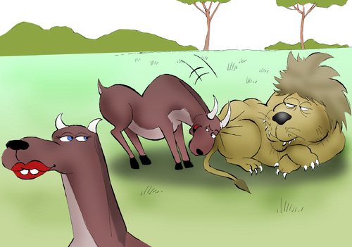 Cartoon: Antelope... (medium) by berk-olgun tagged antelope