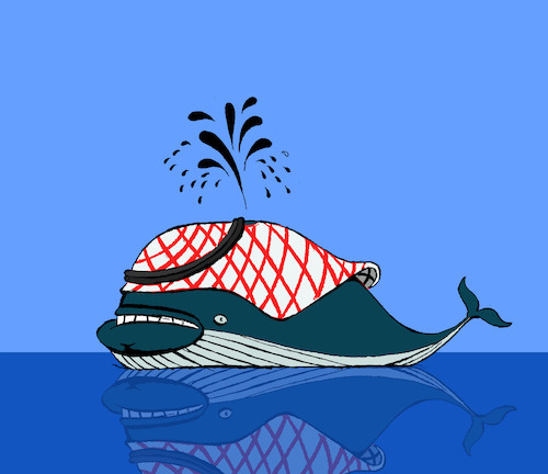 Cartoon: Arabian Whale... (medium) by berk-olgun tagged whale