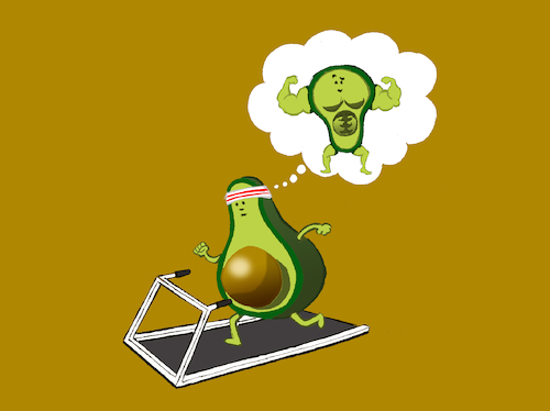 Cartoon: Avocado Dream... (medium) by berk-olgun tagged avocado,dream
