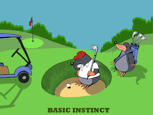 Cartoon: Basic Instinct (medium) by berk-olgun tagged basic,instinct