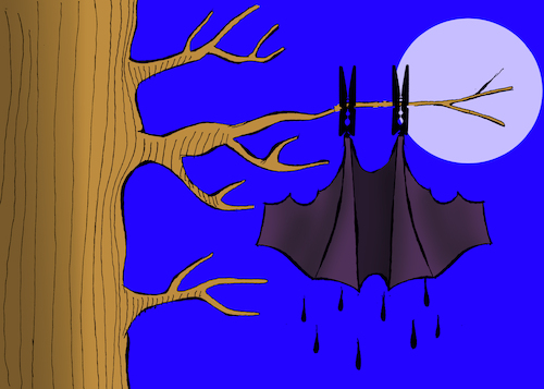 Cartoon: Bat... (medium) by berk-olgun tagged clothespin