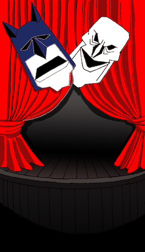 Cartoon: Batman Theatre... (medium) by berk-olgun tagged batman,theatre