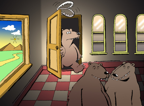 Cartoon: Bear Trap... (medium) by berk-olgun tagged bear,trap