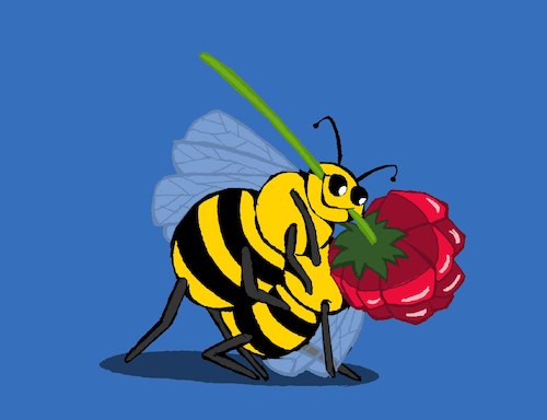 Cartoon: Bee Tango... (medium) by berk-olgun tagged bee,tango