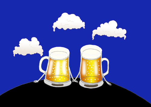 Cartoon: Beer Clouds... (medium) by berk-olgun tagged beer,clouds