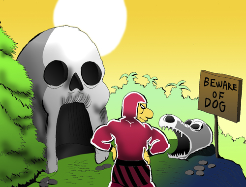 Cartoon: BEWARE OF DOG 2... (medium) by berk-olgun tagged beware,of,dog