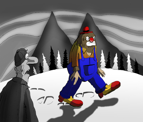 Cartoon: Bigfoot... (medium) by berk-olgun tagged bigfoot