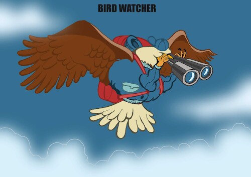 Cartoon: Bird Watcher... (medium) by berk-olgun tagged bird,watcher