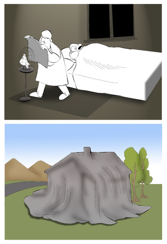 Cartoon: Blanket... (medium) by berk-olgun tagged blanket