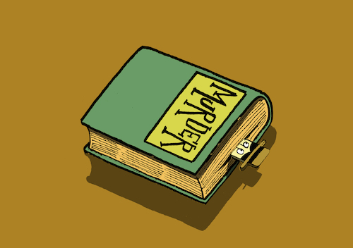 Cartoon: Bookmark... (medium) by berk-olgun tagged bookmark