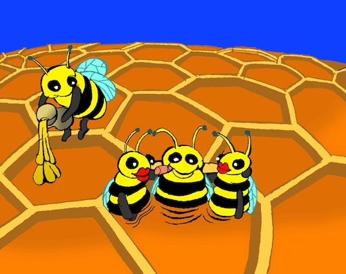 animated worker bees