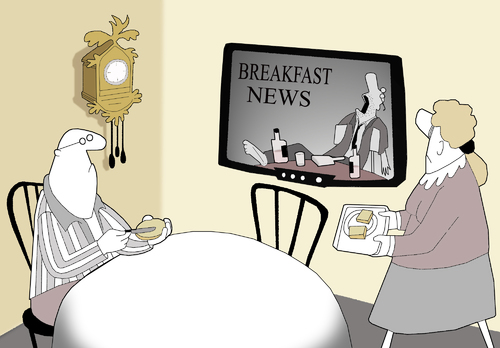 Cartoon: BREAKFAST NEWS.. (medium) by berk-olgun tagged breakfast,news