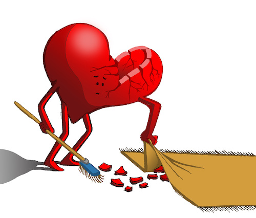 Cartoon: Broken Heart... (medium) by berk-olgun tagged broken,heart