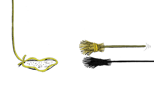 Cartoon: Broom Trap... (medium) by berk-olgun tagged broom,trap