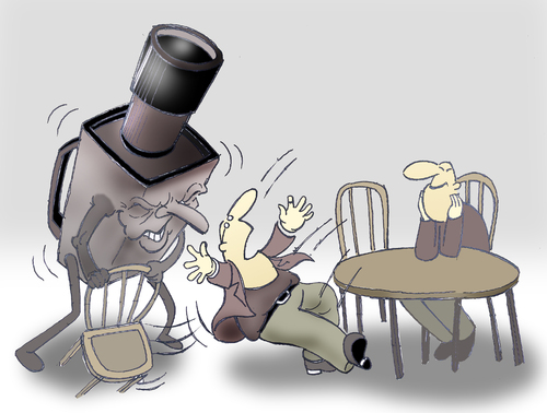 Cartoon: Camera Prank.. (medium) by berk-olgun tagged camera,prank