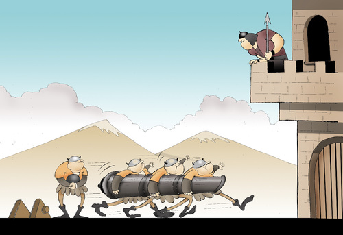 Cartoon: CANNON... (medium) by berk-olgun tagged cannon