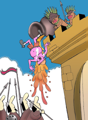 Cartoon: Castle of the Cannibals.. (medium) by berk-olgun tagged castle,of,the,cannibals