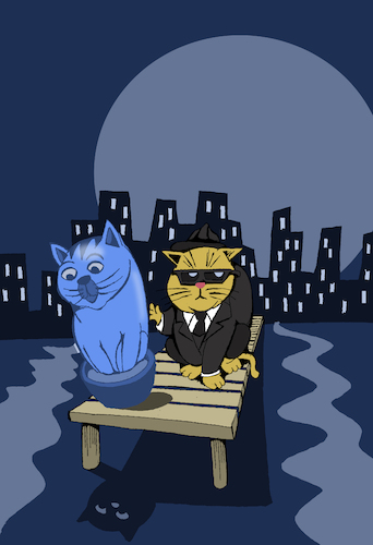 Cartoon: Cat Mafia... (medium) by berk-olgun tagged cat,mafia