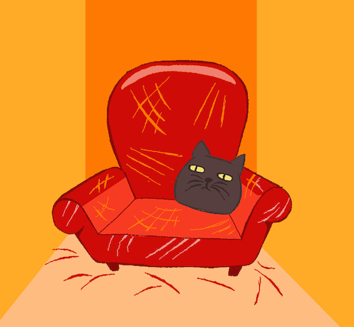 Cartoon: Cat Pillow... (medium) by berk-olgun tagged cat,pillow