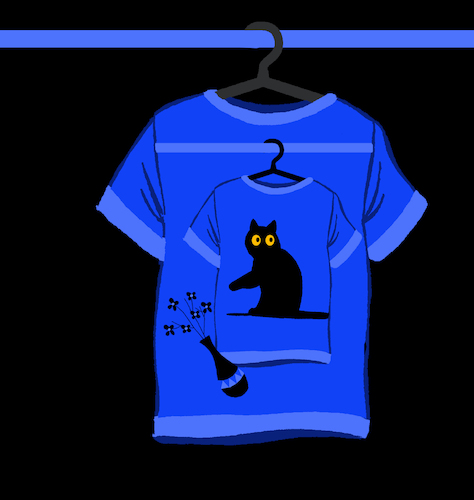Cartoon: Cat T Shirt... (medium) by berk-olgun tagged cat,shirt