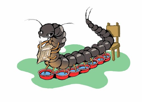 Cartoon: Centipede... (medium) by berk-olgun tagged centipede