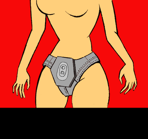 Cartoon: Chastity Belt... (medium) by berk-olgun tagged chastity,belt