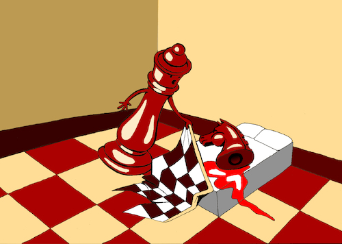 Cartoon: Chess Mafia... (medium) by berk-olgun tagged chess,mafia